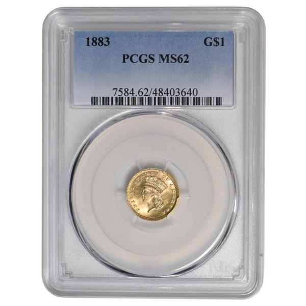 1883 $1 Princess Gold Coin PCGS MS62