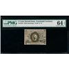 Image 1 : 5 Cent Second Issue Fractional PMG 64EPQ
