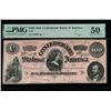 1864 $100 T-65 Confederate PMG 50