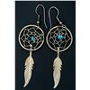Image 1 : Native American Sterling Turquoise Earrings
