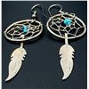 Image 2 : Native American Sterling Turquoise Earrings
