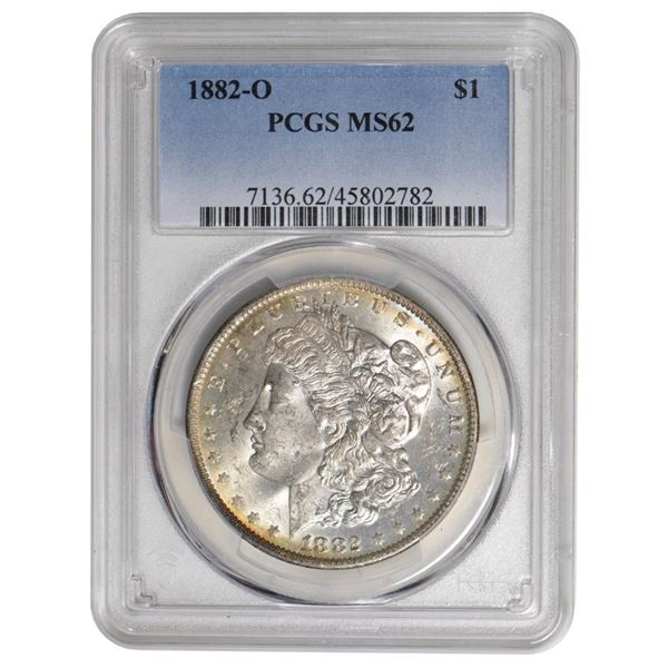 1882-O $1 Morgan Silver Dollar PCGS MS62