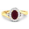 Image 3 : 14KT Yellow Gold 0.85ctw Ruby and Diamond Ring