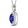 Image 2 : 14KT White Gold 2.5ctw Tanzanite and Diamond Pendant