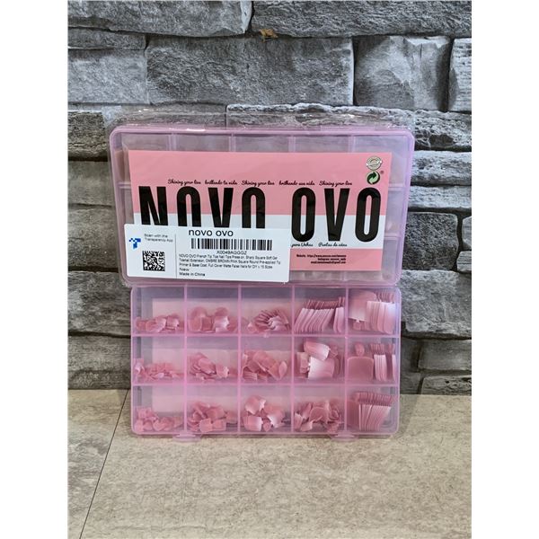 2 Packs - Novo Ovo Ombre French Tip Press On Toe Nail Tips