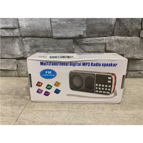 Multifunctional Digital MP3 Radio Speaker - Blue
