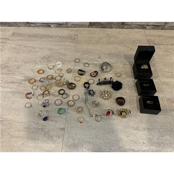 50+ Pieces of Costume Jewelry Rings