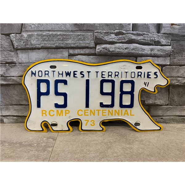 1973 Aluminum Northwest Territories RCMP Centennial Plate