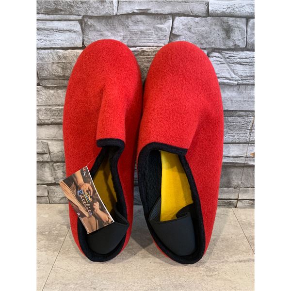 Mens Faux Wool Convertible Slipper - Size 11