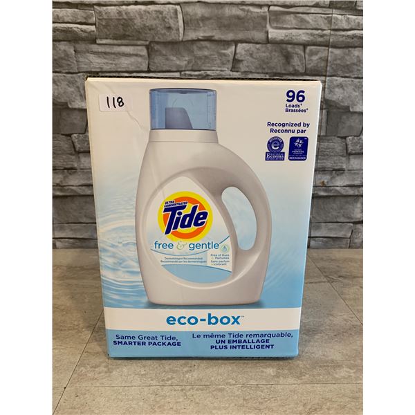 Tide Free & Gentle Laundry Soap Eco-Box 96 Loads 3.1L