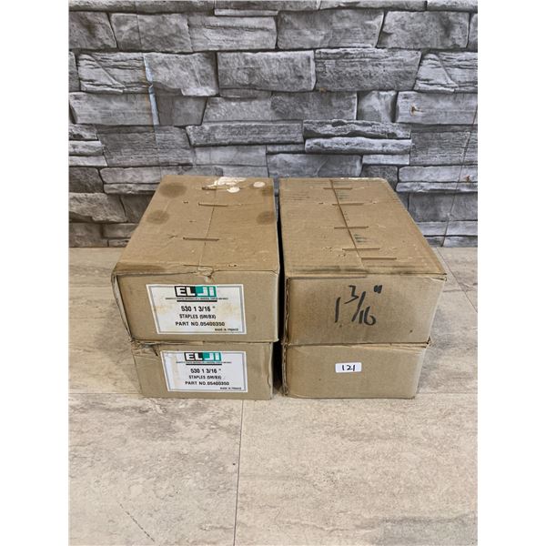 4 Boxes of 530pcs Staples - 1 3/16