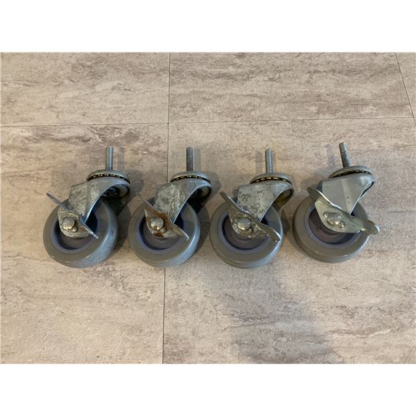 Lot of 4 - 3 inch Locking Swivel Casters