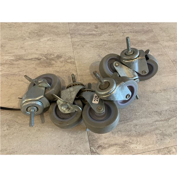 Lot of 6 - 3 inch Locking Swivel Casters