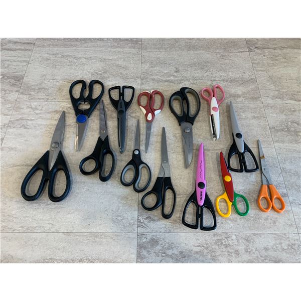 Lot of 13 Assorted Scissors