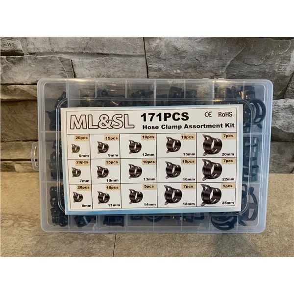 ML&SL 171pcs Hose Clamp Assortment Kit