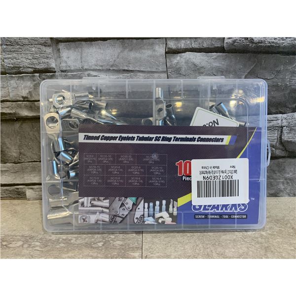 Tinned Copper Eyelets Tubular SC Ring Terminals Conector Kit 105 pcs