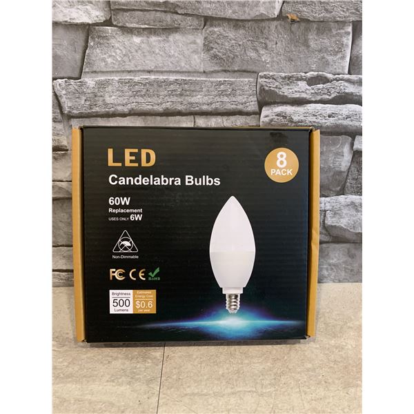 8 Pack LED Candelabra Bulbs 60w