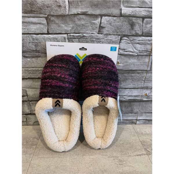 Roxoni Memory Foam Slippers Size 7.5 - 8 Purple