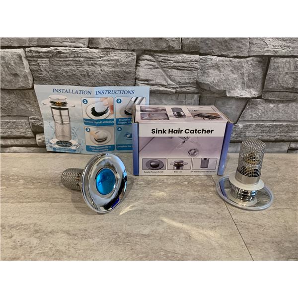 2 Pcs Bathroom Sink Drain Hair Catcher