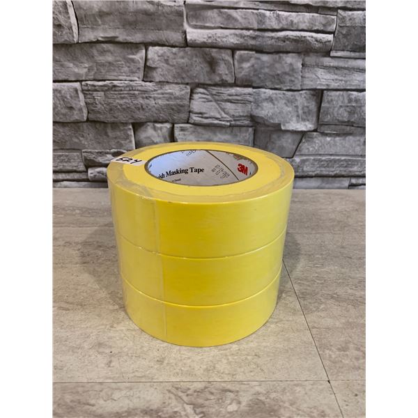 Lot of 3 Rolls of 3M Yellow Automotive Refinish Masking Tape