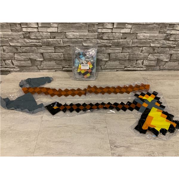 Blow up Minecraft Swords And Axes 10 Pack