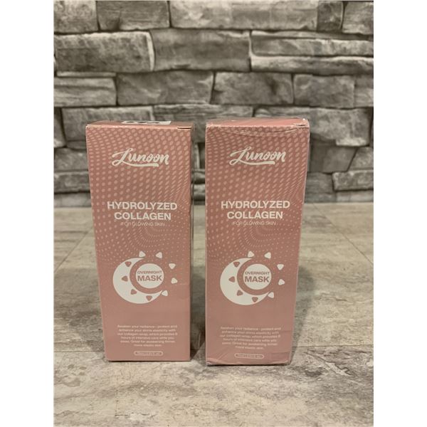 Lot of 2 Lunoon Hydrolyzed Collagen Overnight Mask 2.53 Fl oz Per