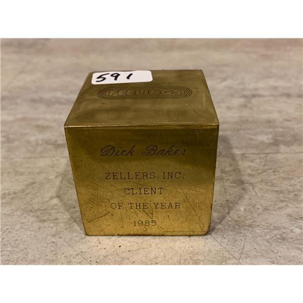 Brass Feelings Paper Weight
