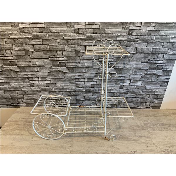 White Metal Plant Holder Stand