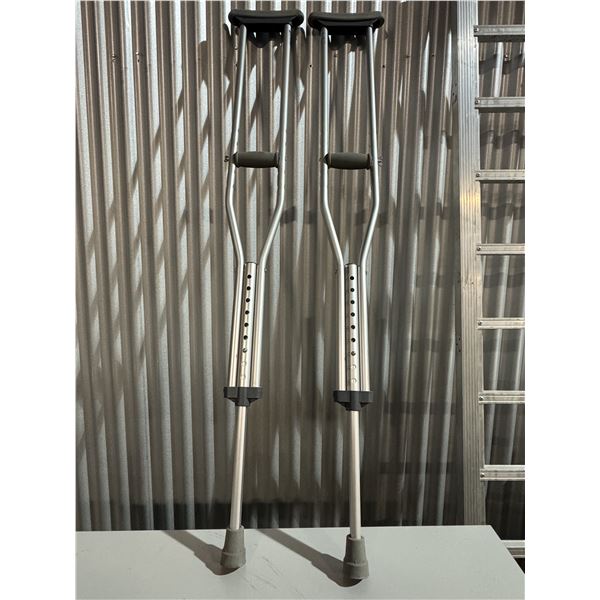 A Pair of Adjustable Crutches