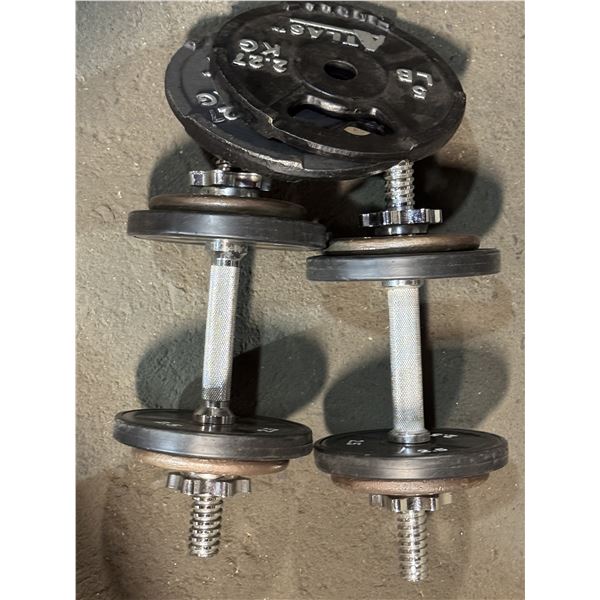Adjustable dumbells
