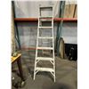Image 4 : Adjustable Stair Ladder 7 ft extends to approx 14 ft