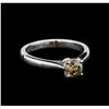 14KT White Gold 0.71 ctw Round Cut Fancy Brown Diamond Solitaire Ring