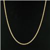 Italian Solid 14K Yellow Gold 17" 3.2mm Flat Polished Rope Link Chain Necklace