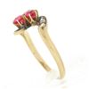 Image 8 : Antique Victorian 14k Gold GIA NO HEAT Pink Spinel Cluster & Diamond Bypass Ring