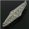 Image 6 : Art Deco Platinum 6.00 ctw Old European and Mine Cut Diamond Filigree Brooch