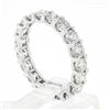 Image 9 : Classic 14k White Gold 2.94 ctw Shared Prong Set Round Diamond Eternity Band Rin