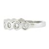 Image 6 : New Platinum 0.52 ctw Round Burnish Set Diamond Stackable Hexagon Shape Band Rin