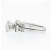 Image 6 : 14K White Gold 1.38 ctw Round 6 Prong Diamond Engagement Ring Matching Band Set