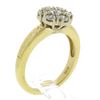 Image 1 : Vintage 18k TT Gold 0.80 ctw Round Cut Prong Fiery Diamond Flower Cluster Ring