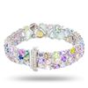 Image 2 : 30.84 ctw UNHEATED MultiColor Sapphire and 1.36 ctw Diamond Platinum Bracelet (G