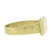 Image 4 : Solid 14K Yellow Gold Rectangular Engravable Center Matte Finish Signet Ring