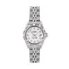 Image 2 : Rolex Ladies Stainless Steel Silver Diamond and 18K Gold Pyramid and Diamond Bez