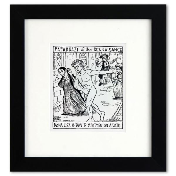 Mona Lisa and David Paparrazi by Bizarro Original