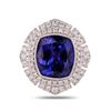 Image 1 : 7.86 ctw Tanzanite and 0.69 ctw Diamond Platinum Ring (GIA CERTIFIED)