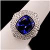 Image 3 : 7.86 ctw Tanzanite and 0.69 ctw Diamond Platinum Ring (GIA CERTIFIED)