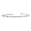 Image 4 : French 18k White Gold 4.09 ctw Baguette & Round Diamond Line Statement Bracelet