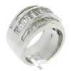Image 1 : Platinum 3 Row 4 ctw Channel Set Straight Baguette Diamond 13.2mm Wide Band Ring