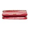 Image 2 : Chanel Red Leather Full Flap Shoulder Bag