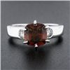 Image 8 : Solid 14K White Gold Cushion Citrine Solitaire & 0.40 ctw Diamond Cocktail Ring