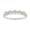 Image 7 : 18k White Gold 1.24 ctw Round Ideal Low Profile Diamond 5 Stone Stack Band Ring